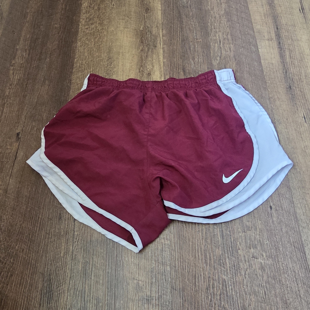 Nike Women’s Maroon Running Shorts with White Trim
